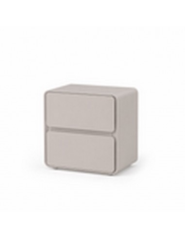 Mesa de cabeceira minimalista NEO bege, 2 gavetas