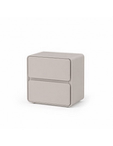 Mesa de cabeceira minimalista NEO bege, 2 gavetas