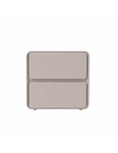 Mesa de cabeceira minimalista NEO bege, 2 gavetas