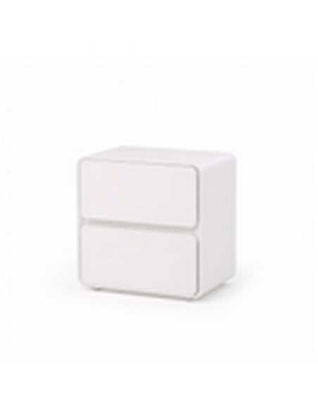 Mesa de cabeceira minimalista NEO branca, 2 gavetas