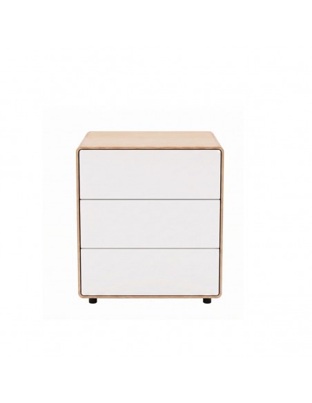 copy of Mesa de cabeceira minimalista NEO branca, 2 gavetas