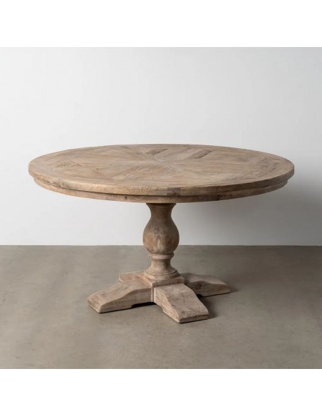 Mesa Redonda mediterranea RÚSTIKA 120 de Madera de Pino Reciclada