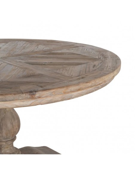 Mesa Redonda mediterranea RÚSTIKA 120 de Madera de Pino Reciclada
