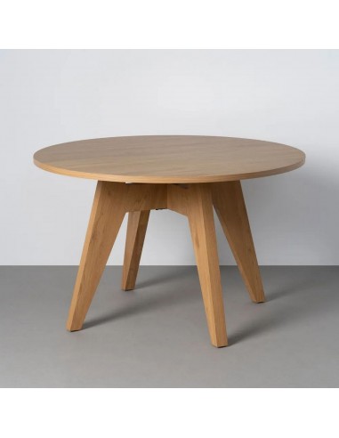 Mesa de Comedor Redonda LORA 120 cm MDF Efecto...