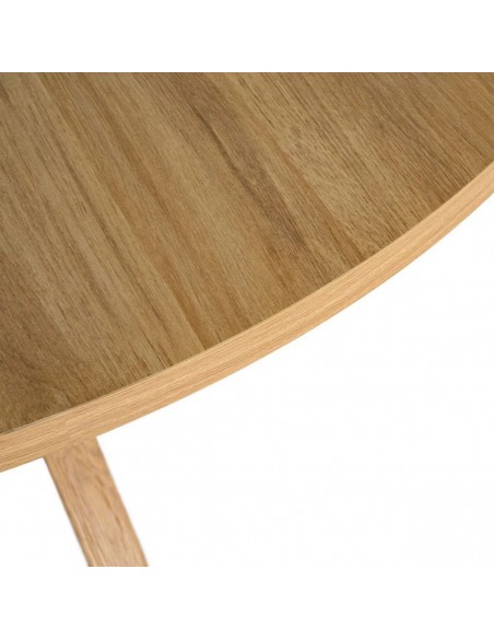 Mesa Redonda ARGOT 120 cm MDF Efeito Madeira Natural