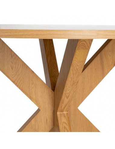 Mesa Redonda ARGOT 120 cm MDF Efeito Madeira...