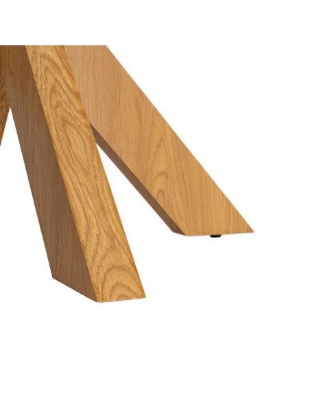 Mesa Redonda ARGOT 120 cm MDF Efeito Madeira Natural