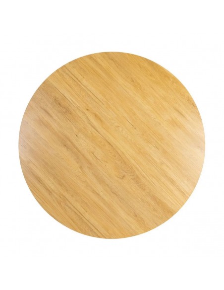 Mesa Redonda ARGOT 120 cm MDF Efeito Madeira Natural