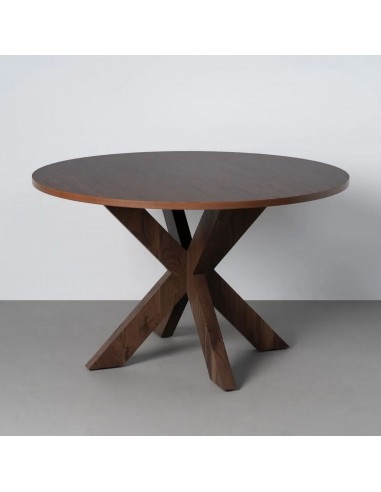 Mesa de Comedor Redonda ARGOT 120 cm MDF Efecto...