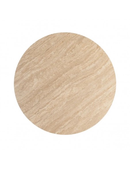 Mesa Redonda TAVIRA 120 cm Cerâmica Travertino Bege