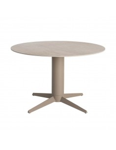 Mesa Redonda TAVIRA 120 cm Cerâmica Travertino Bege