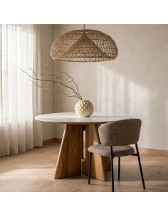 Mesa AURA redonda 120 cm com tampo cerâmico branco e base... 2