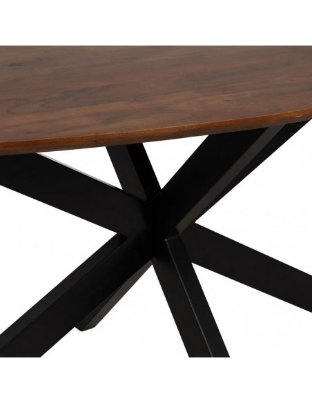 Mesa de Comedor Ovalada ARGO 200x100 Madera de Mango y Hierro