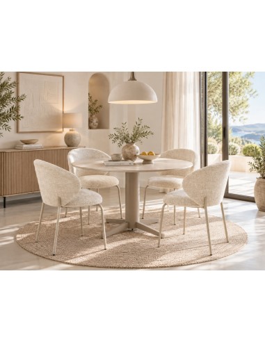Mesa de Comedor Redonda TAVIRA 120 cm Cerámica...