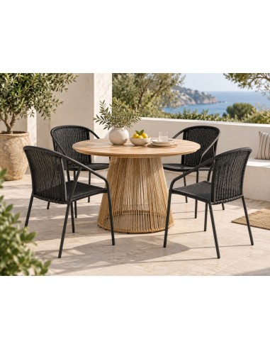 Mesa de Comedor Exterior redonda AMARA 100 cm...