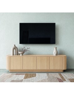 Mueble de TV Japandi MARSELLA 160 x 40 Laminado Roble 2