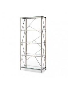 ESTANTERIA CRISTAL METAL CROMADA VILEY 180x80