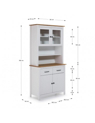 Buffet mediterráneo MIRANDA 90 x 180, madera...