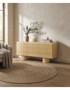 Aparador organic Japandi NANTES 160x40 Roble y Patas... 2