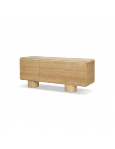Aparador orgânico Japandi, Nantes 160x40 em carvalho com...