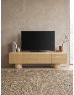 Mueble TV Japandi organic NANTES 200x40 Roble y Patas... 2