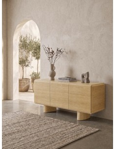 Aparador Organic Modern NANTES 160x40 Roble y Patas en arco 2