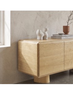 Aparador Organic Modern NANTES 200x40 Roble y Patas en arco 2