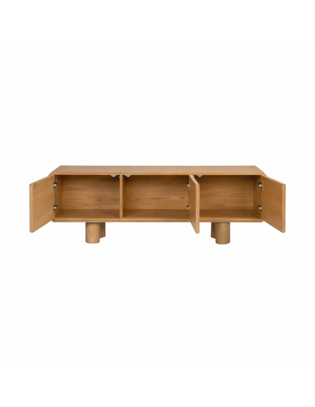 Mueble de TV Organic Modern NANTES 160x40 Roble y Patas en arco