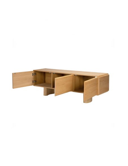 Mueble de TV Organic Modern NANTES 160x40 Roble y Patas en arco