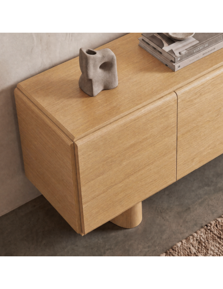 Mueble de TV Organic Modern NANTES 160x40 Roble y Patas en arco