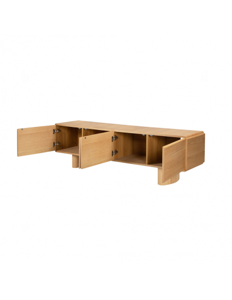 Mueble de TV Organic Modern NANTES 200x40 Roble y Patas en arco
