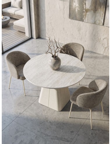 Mesa redonda com design escultural NÉLIDA 120,...