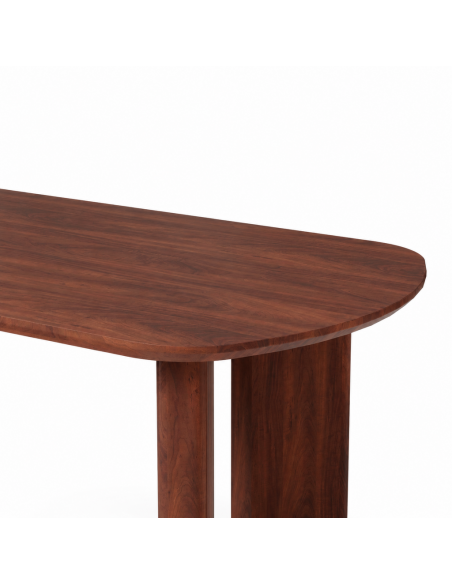 Mesa de Comedor ELARA 160 x 90, estilo Moderno Orgánico en Nogal