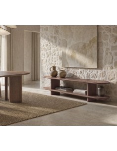 Mueble TV NIMES 180 cm en Nogal Estilo Moderno Orgánico 2