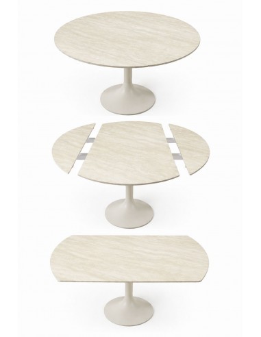 Mesa extensível giratória LORA 105 cm com...