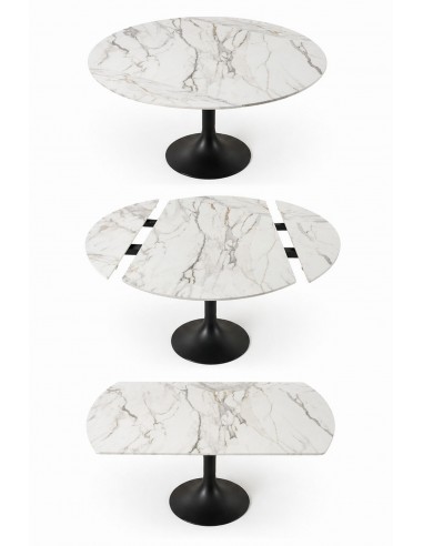 Mesa extensível giratória LORA 105 cm com...