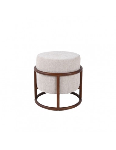 Puf ARVEN Moderno Orgánico Tapizado en Beige...