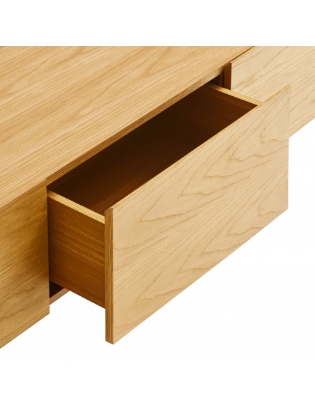 Teulat Mueble de TV minimalista Arista 180x40 en roble.