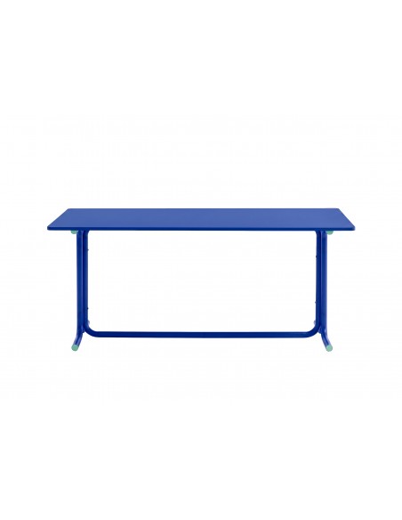 Teulat Passamà 180 Mesa comedor rectangular Azul Klein y verde menta