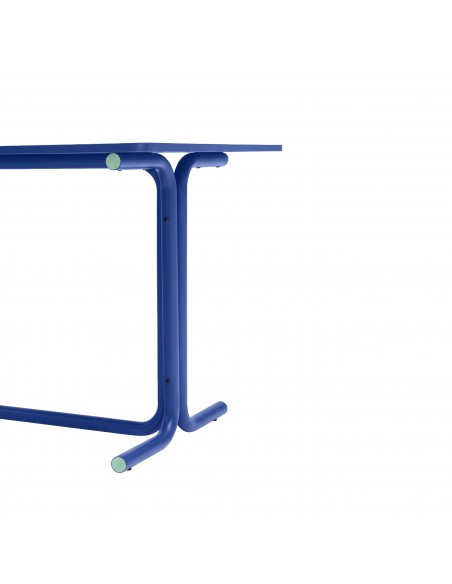 Teulat Passamà 180 Mesa comedor rectangular Azul Klein y verde menta