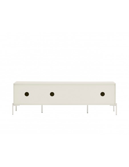Teulat CROMA 180, Mueble TV de diseño en Crema, 3 Puertas y 2 Cajones