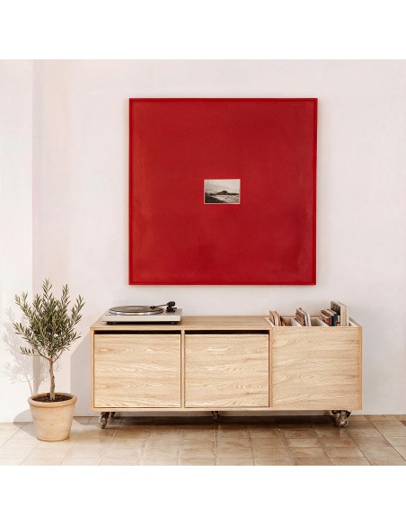 Teulat SONAR 135 Mueble Tocadiscos y TV con ruedas en Roble Crema