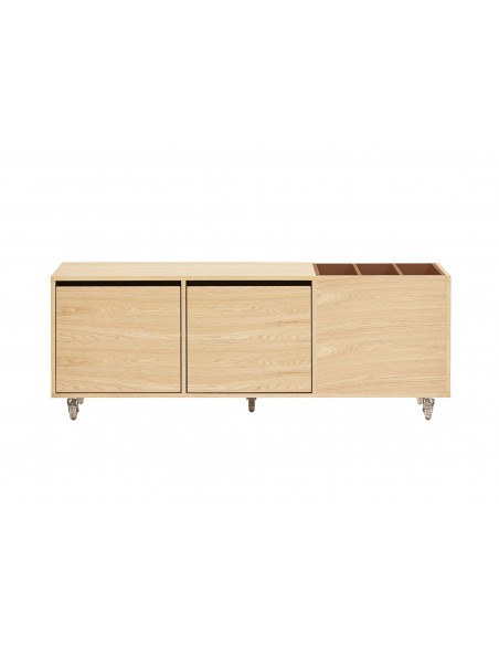 Teulat SONAR 135, Mueble para Tocadiscos en Roble y arcilla con hueco para vinilos