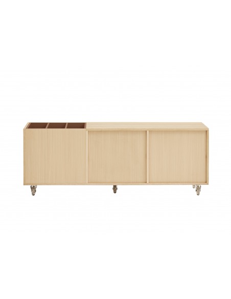 Teulat SONAR 135, Mueble para Tocadiscos en Roble y arcilla con hueco para vinilos