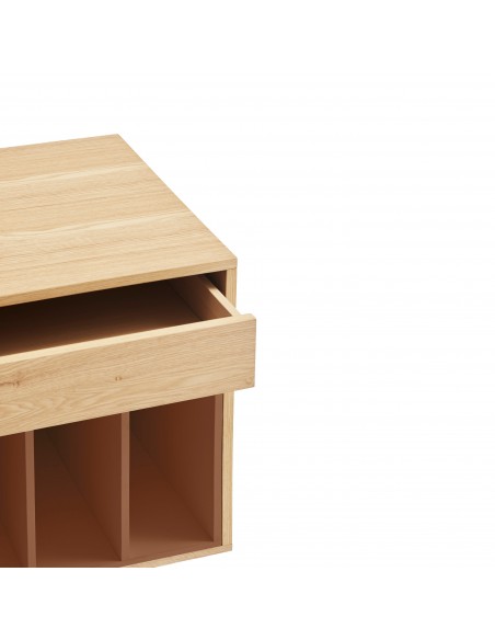 Teulat SONAR 45, Mueble Tocadiscos auxiliar con ruedas Roble y arcilla