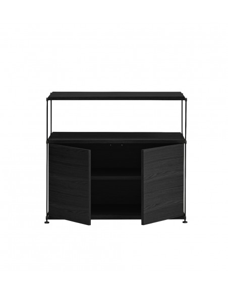 Teulat AUREA 80, Aparador minimalista 2 Puertas en negro