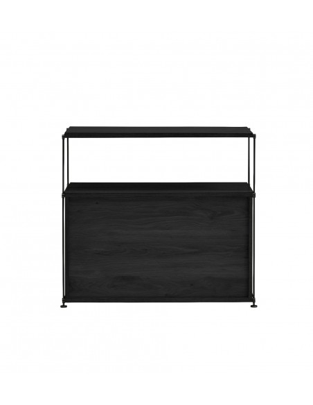 Teulat AUREA 80, Aparador minimalista 2 Puertas en negro
