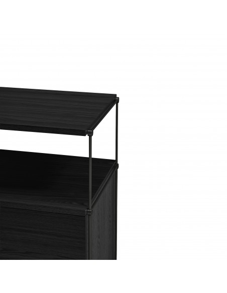 Teulat AUREA 80, Aparador minimalista 2 Puertas en negro