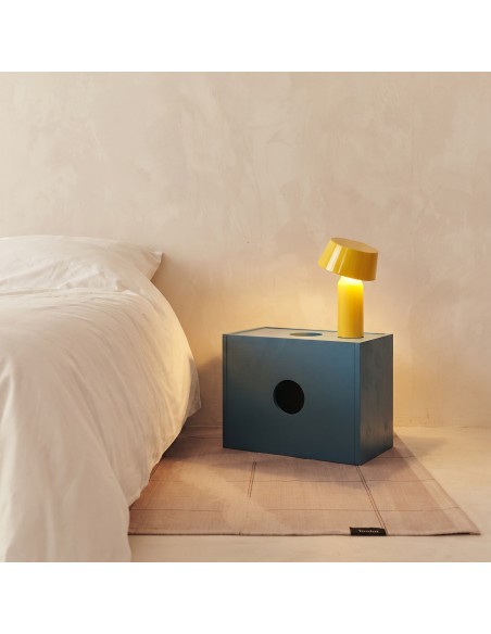 Teulat WALLY Cajón, mesita Auxiliar, apple boxes en color Azul
