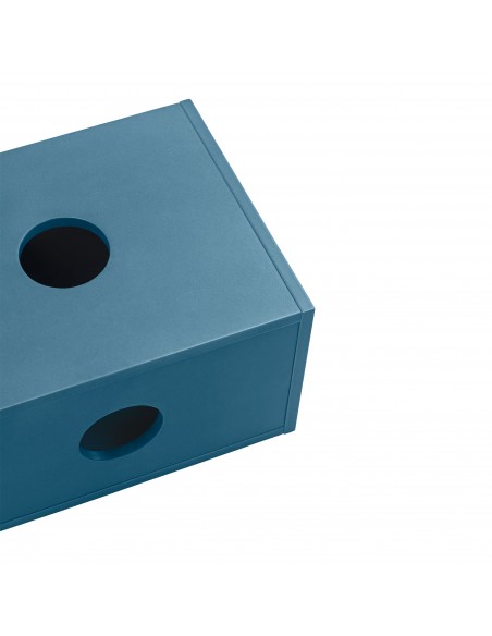 Teulat WALLY Cajón, mesita Auxiliar, apple boxes en color Azul